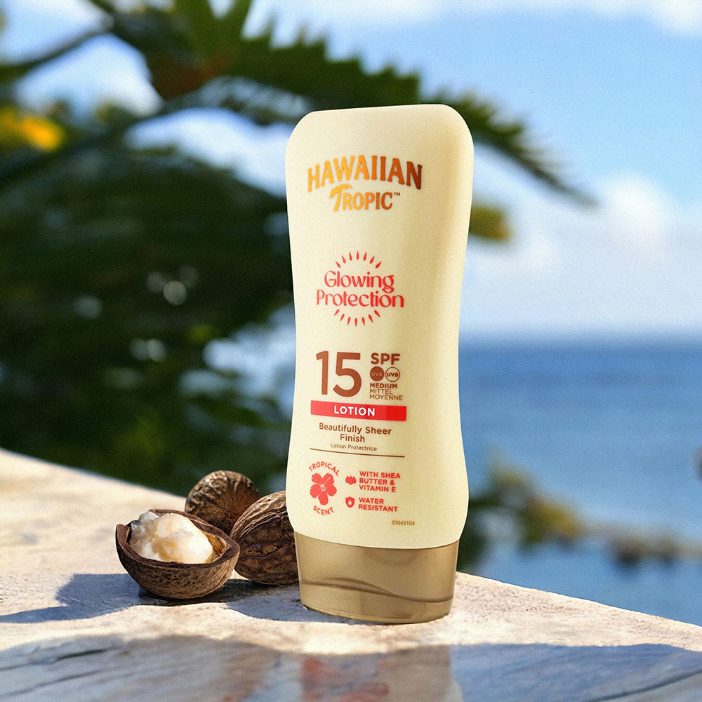 SATIN PROTECTION ultra radiance sun lotion SPF15 Sonnenschutz Hawaiian  Tropic