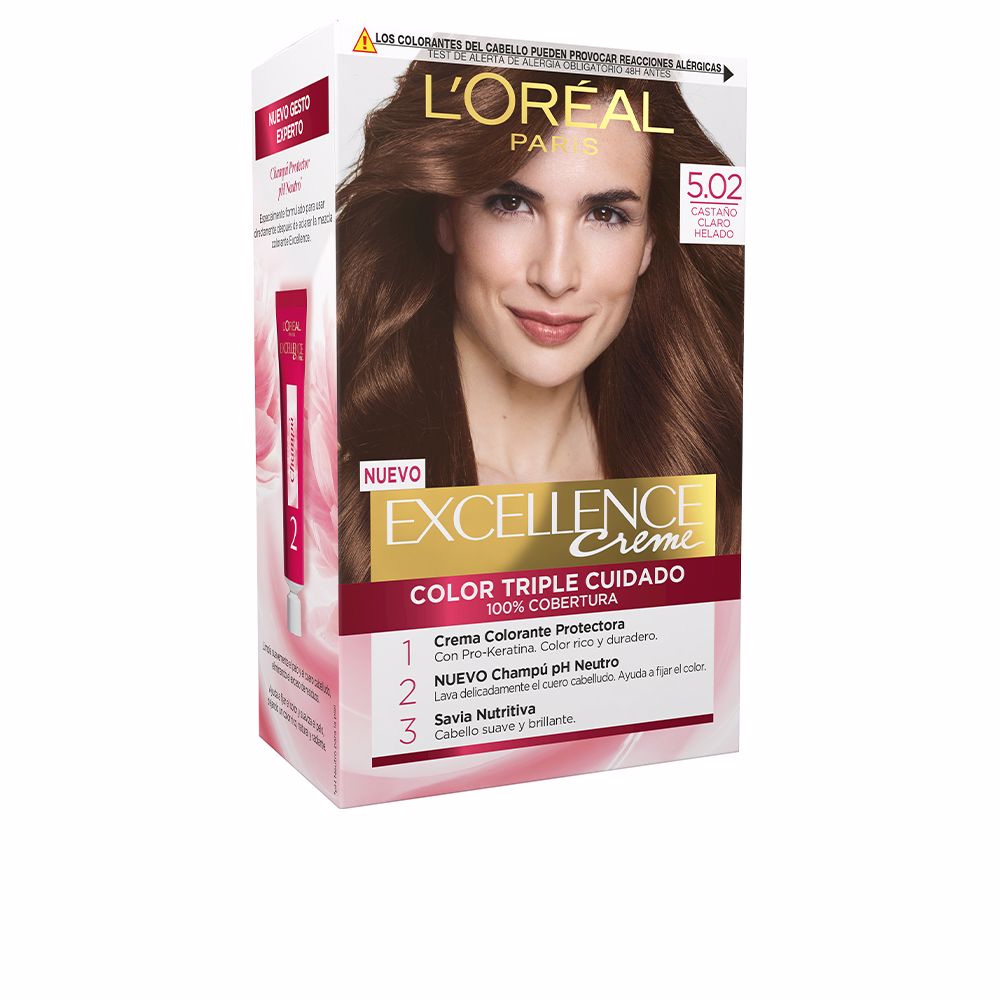 

Excellence creme tinte #5.02-castaño claro helado 192 ml