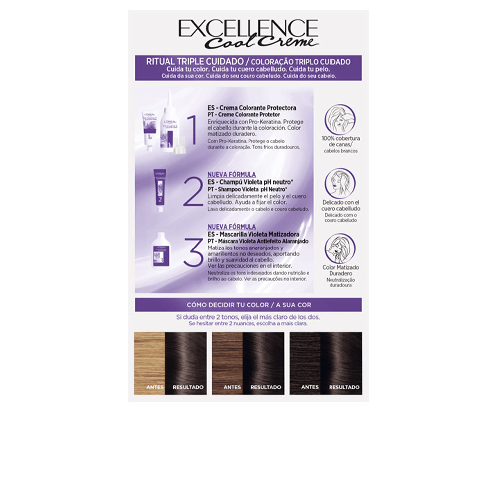 L'oréal Paris Teinture cheveux Excellence Cool 192 ml – Couleur intense et soin protecteur - vue 3