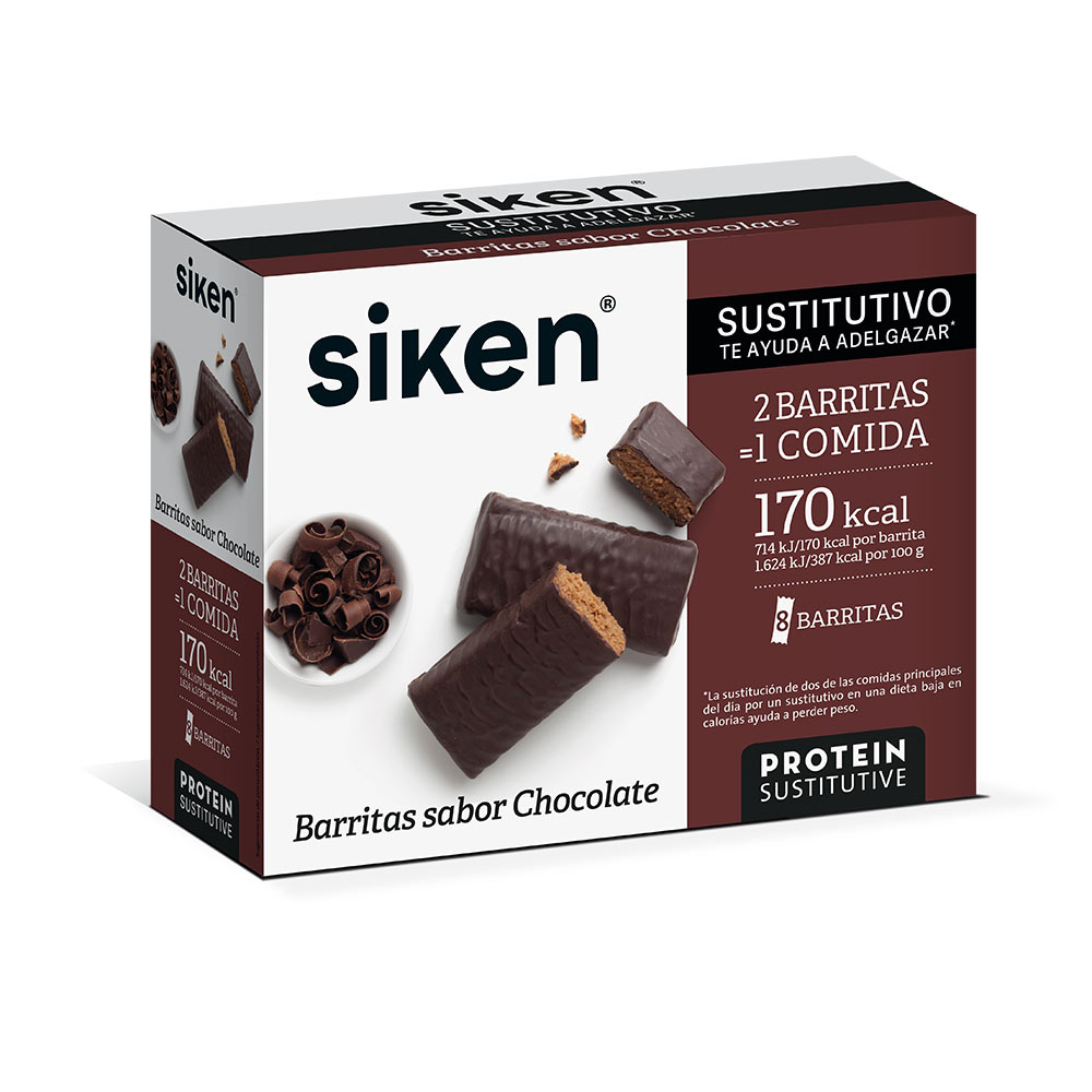 

Siken sustitutivo barrita chocolate 8 u