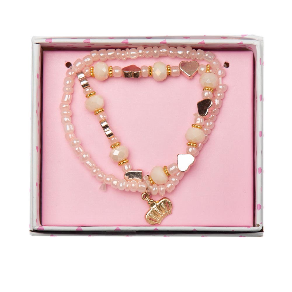 

Inca Pulsera doble bolitas y corona 1 pz