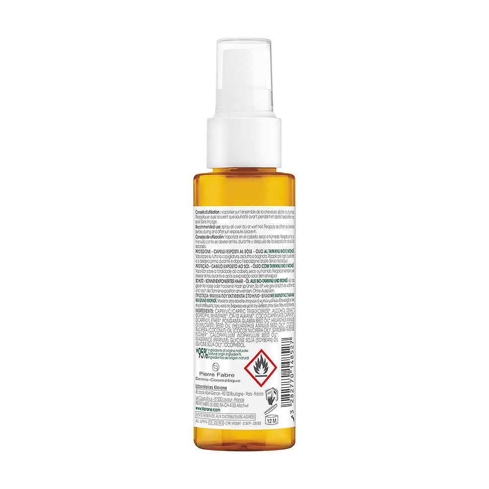 Huile Protectrice Capillaire Au Tamanu Bio Et Monoï Klorane Le Flacon De 100ml - vue 2