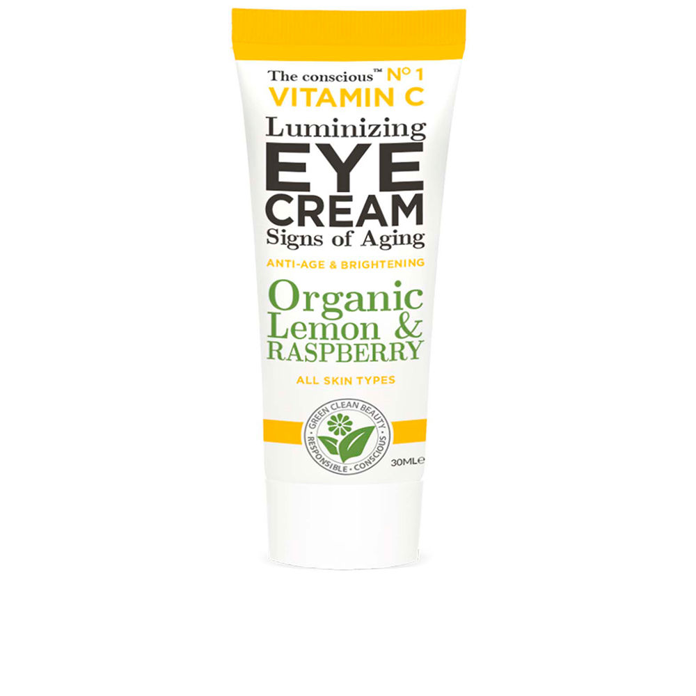 Vitamin C Augencreme Mit Bio-Zitrone & Himbeere – Aufhellend, Gegen Augenringe & Falten – 30 Ml