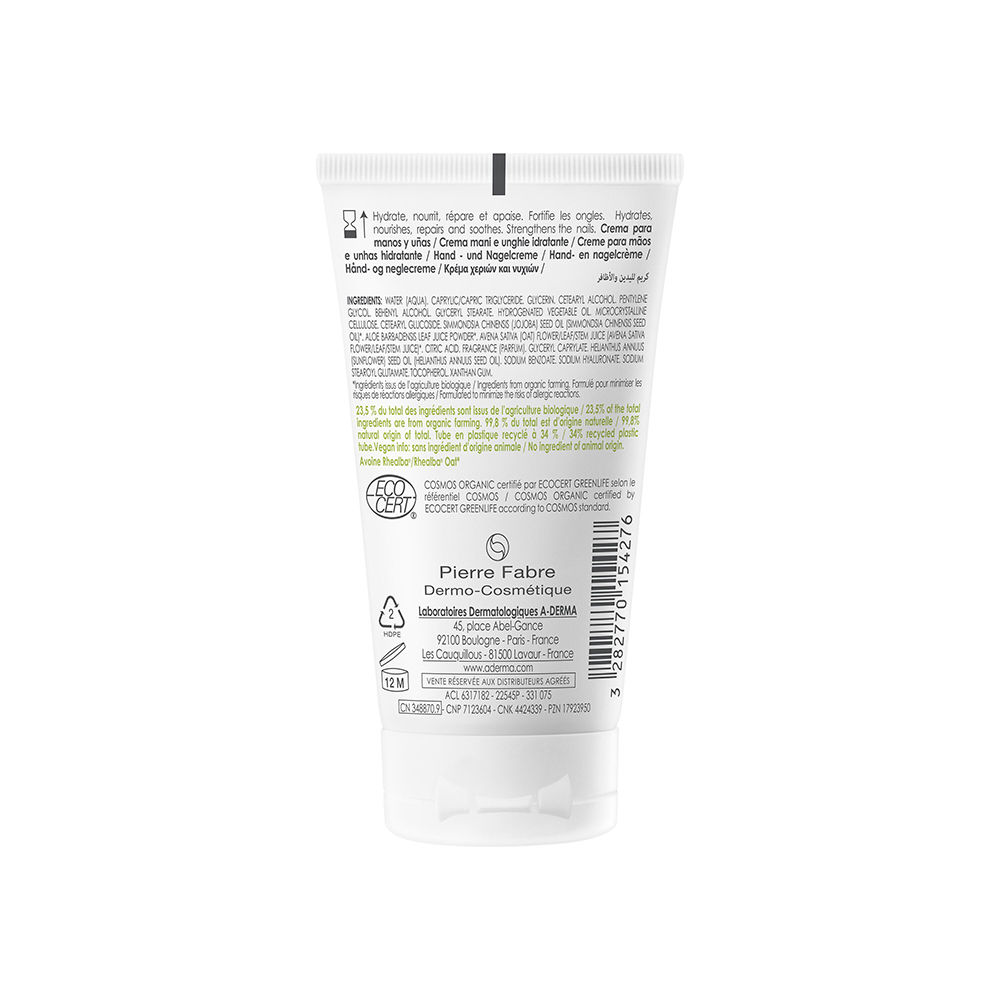 Crème Hydratante Mains Et Ongles À 'acide Hyaluronique Bio A derma Le Tube De 50ml - vue 2