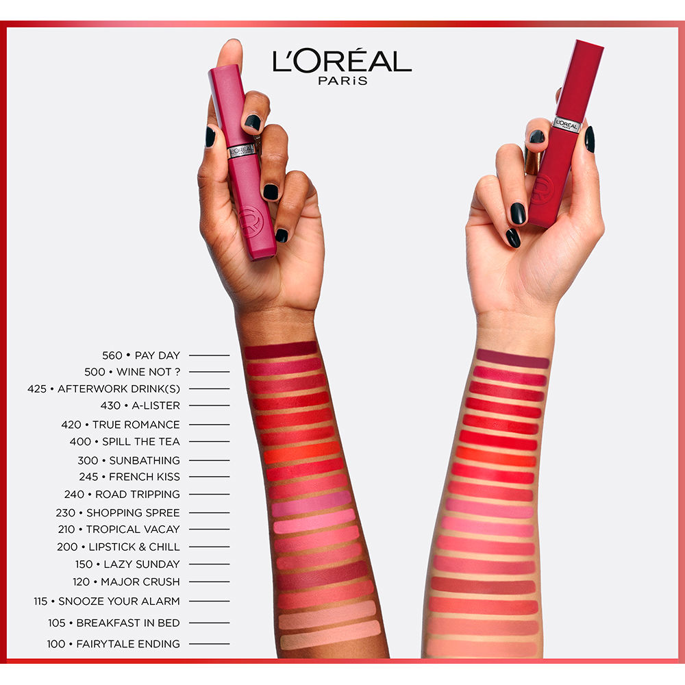 【美品】L'Oréal リップスティック 5色セット | ロレアル パリ リップ ルージュシグネチャー 128 ピンク系 リキッド マット ウォータープルーフ | L\u0027Oreal  Paris(ロレアルパリ) | 口紅 通販