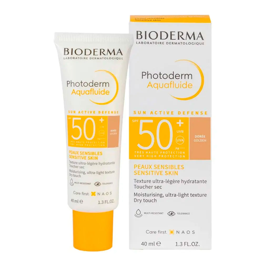 Protection Solaire Ultra légère Hydratante Peaux Sensibles Spf50+ Photoderm Aquafluide Bioderma Le Tube De 40ml - vue 4