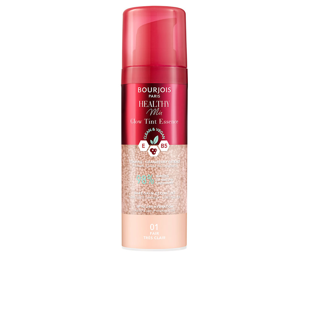 Fond De Teint Liquide Teinte Très 01 Healthy Mix Glow Tint Essence Clean & Vegan Bourjois Paris Le Flacon De 30ml - vue 2