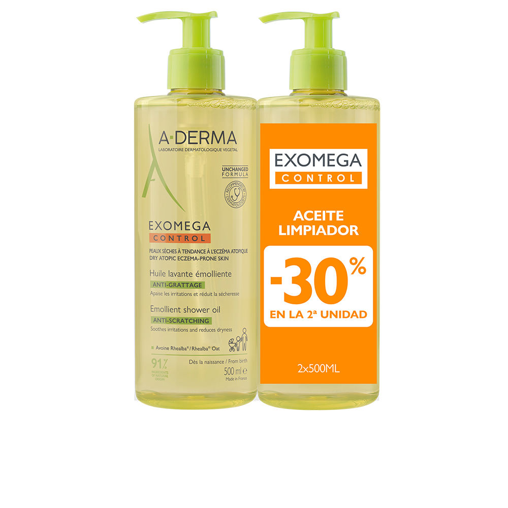 Exomega Control erweichendes Duschöl, Packung 2 x 500 ml