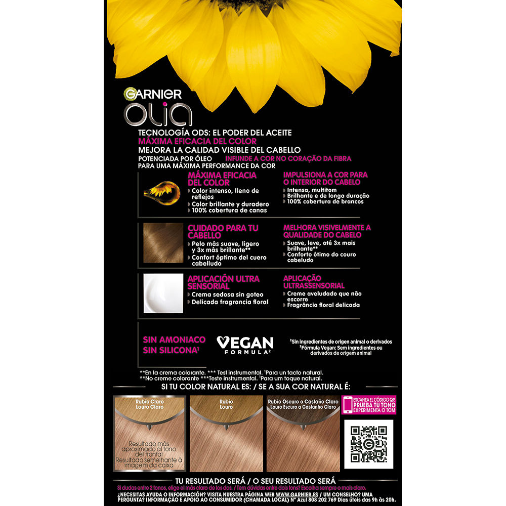 Coloration permanente Olia #8.12 Blond irisé - vue 2