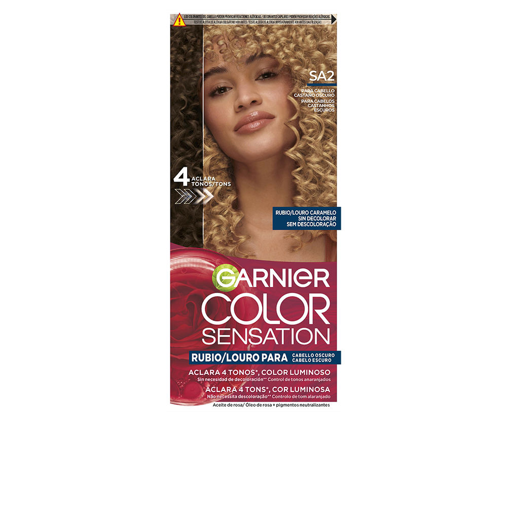 Color Sensation tinte rubio luminoso sin decoloración para cabello oscuro #Louro Caramelo