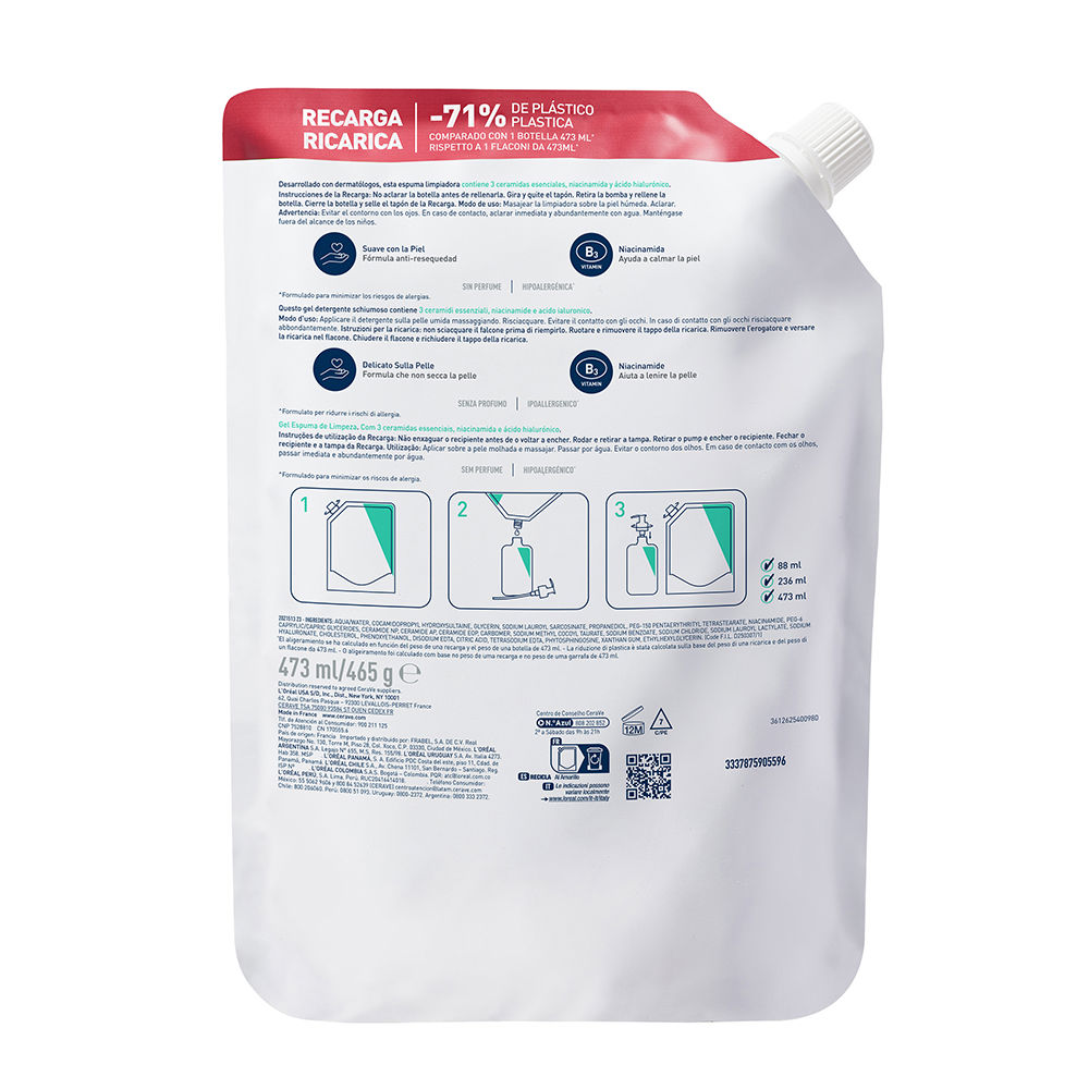 Cerave Foaming cleansing gel refill
