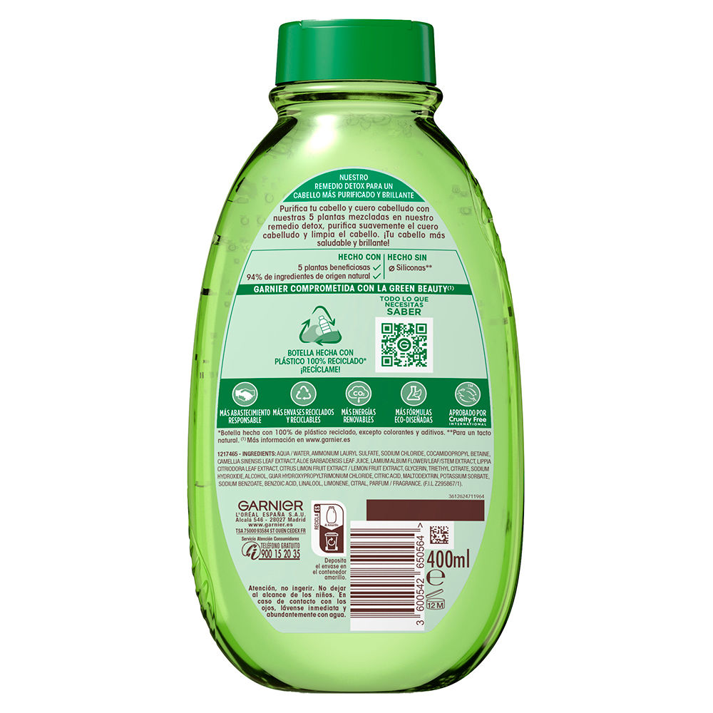 Garnier Original Remedies Detox Shampoo Daily Use 300ml - vue 2