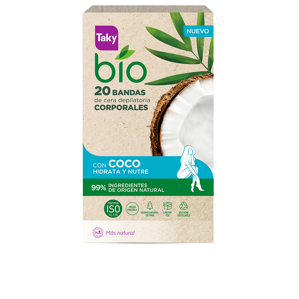 Bio Coco bandas de cera corporales depilatorias 20 uds