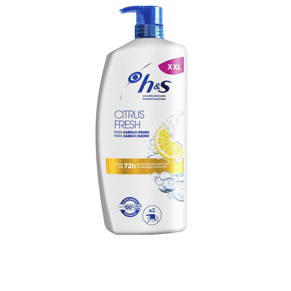 H&S Citrus Fresh champú anticaspa cabellos grasos dosificador 1000 ml