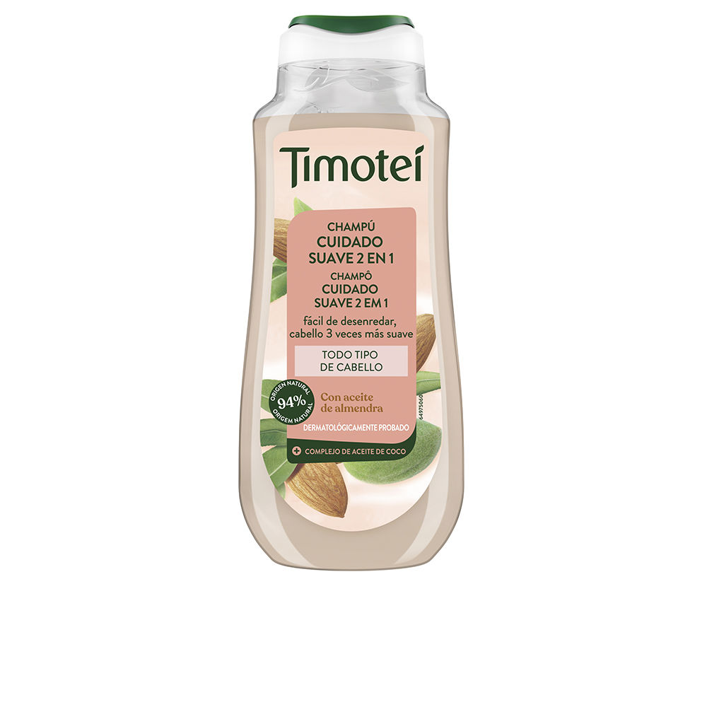 Timotei champú cuidado suave 2 en 1 con aceite de almendra y coco para todo tipo de cabello 300 ml
