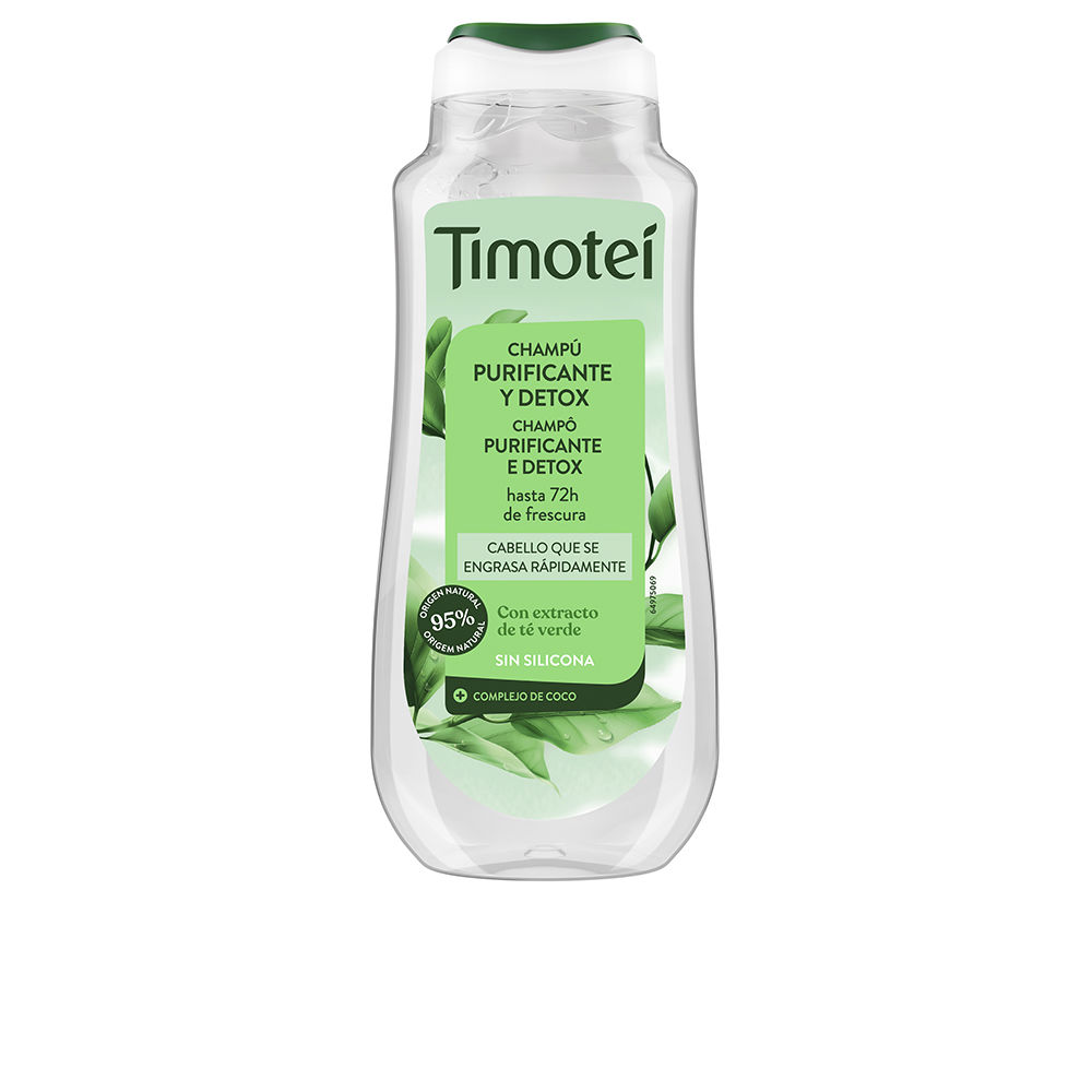 Timotei champú purificante y detox con extracto de té verde para cabello graso 300 ml