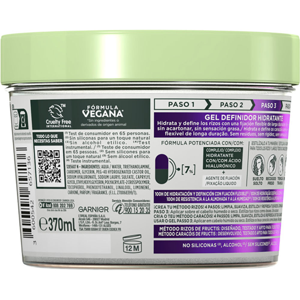 Fructis Flexi Gel definidor hidratante 370 ml - vue 2