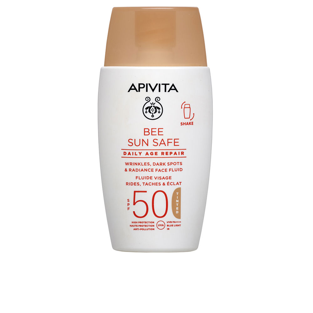 Bee Sun Safe fluido facial, reparación antiedad diaria con color SPF50 50 ml