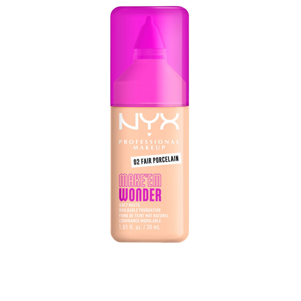 Nyx Professional Makeup Make `Em Wonder Fond De Teint Léger Matifiant Teinte 02 Fair Porcelain 30 Ml - vue 2