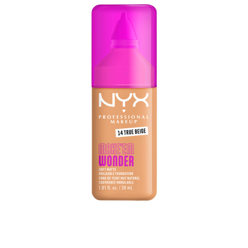 Nyx Professional Makeup Make `Em Wonder Fond De Teint Léger Matifiant Teinte 14 True 30 Ml - vue 2
