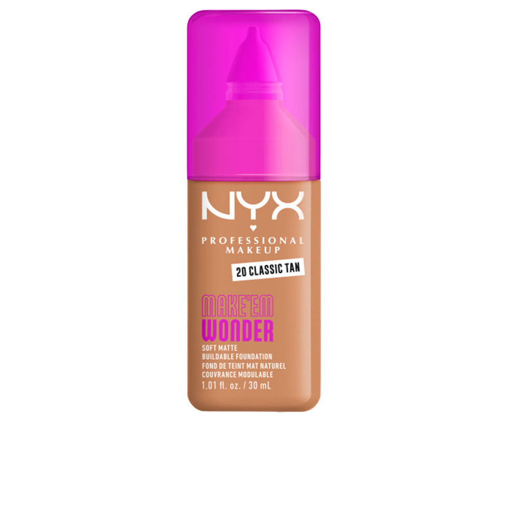 Nyx Professional Makeup Make `Em Wonder Fond De Teint Léger Matifiant Teinte 20 Classic Tan 30 Ml - vue 2