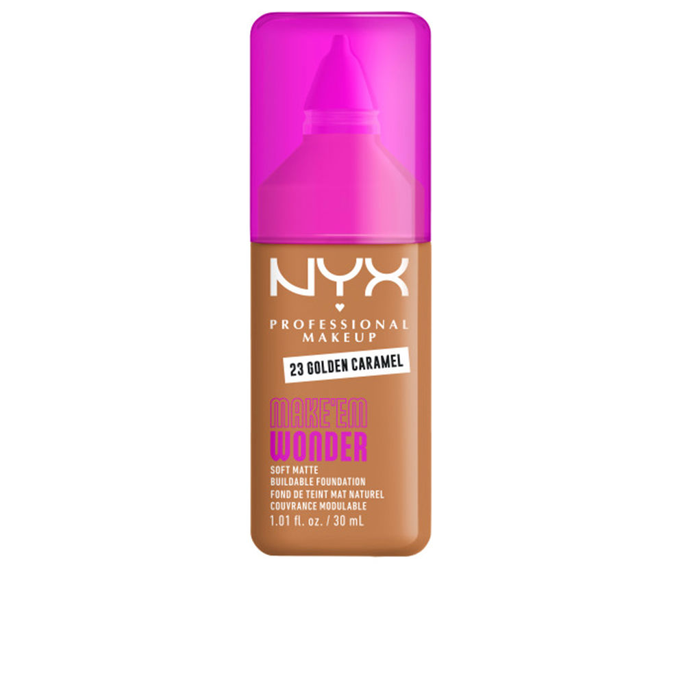 Nyx Professional Makeup Make `Em Wonder Fond De Teint Léger Matifiant Teinte 23 Golden Caramel 30 Ml - vue 2