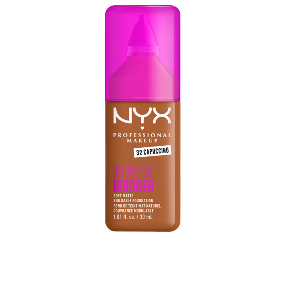 NYX Professional Makeup Make âEm Wonder fond de teint léger matifiant teinte 32 Capuccino 30 ml Marron - vue 2