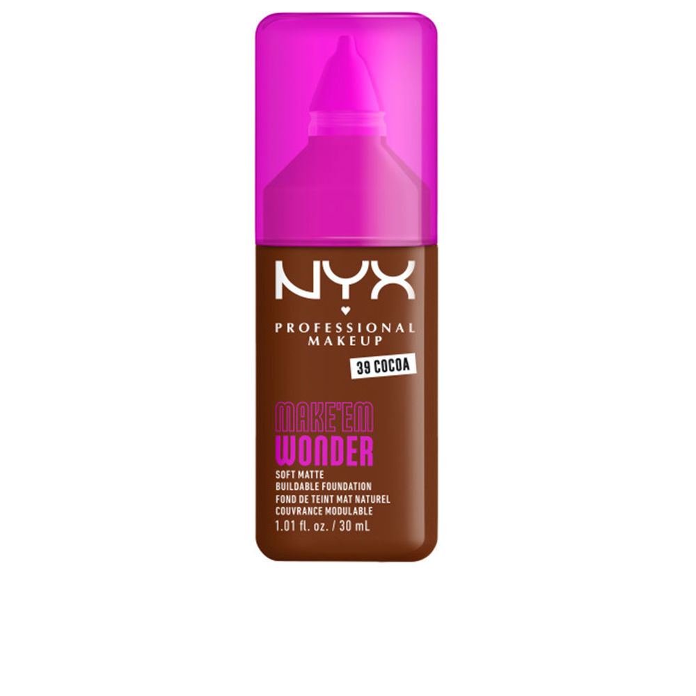 NYX Professional Makeup Make âEm Wonder fond de teint lÃ©ger matifiant teinte 39 Cocoa 30 ml Marron - vue 2