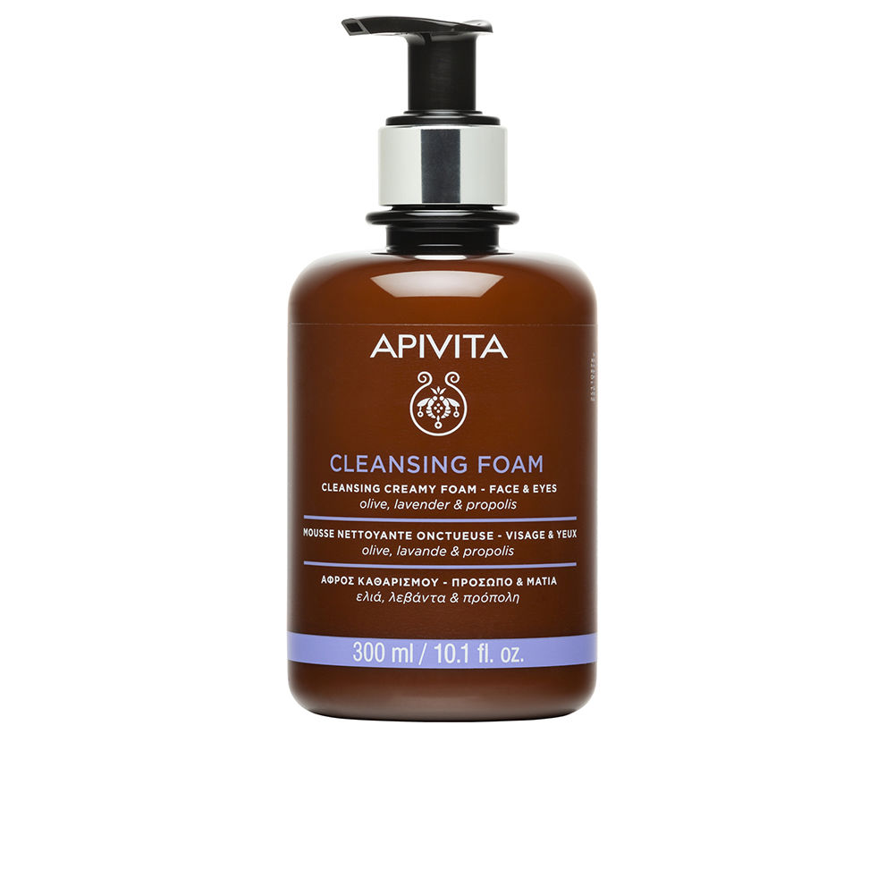 Crema Espuma Limpiadora facial y ojos con oliva y lavanda 300 ml