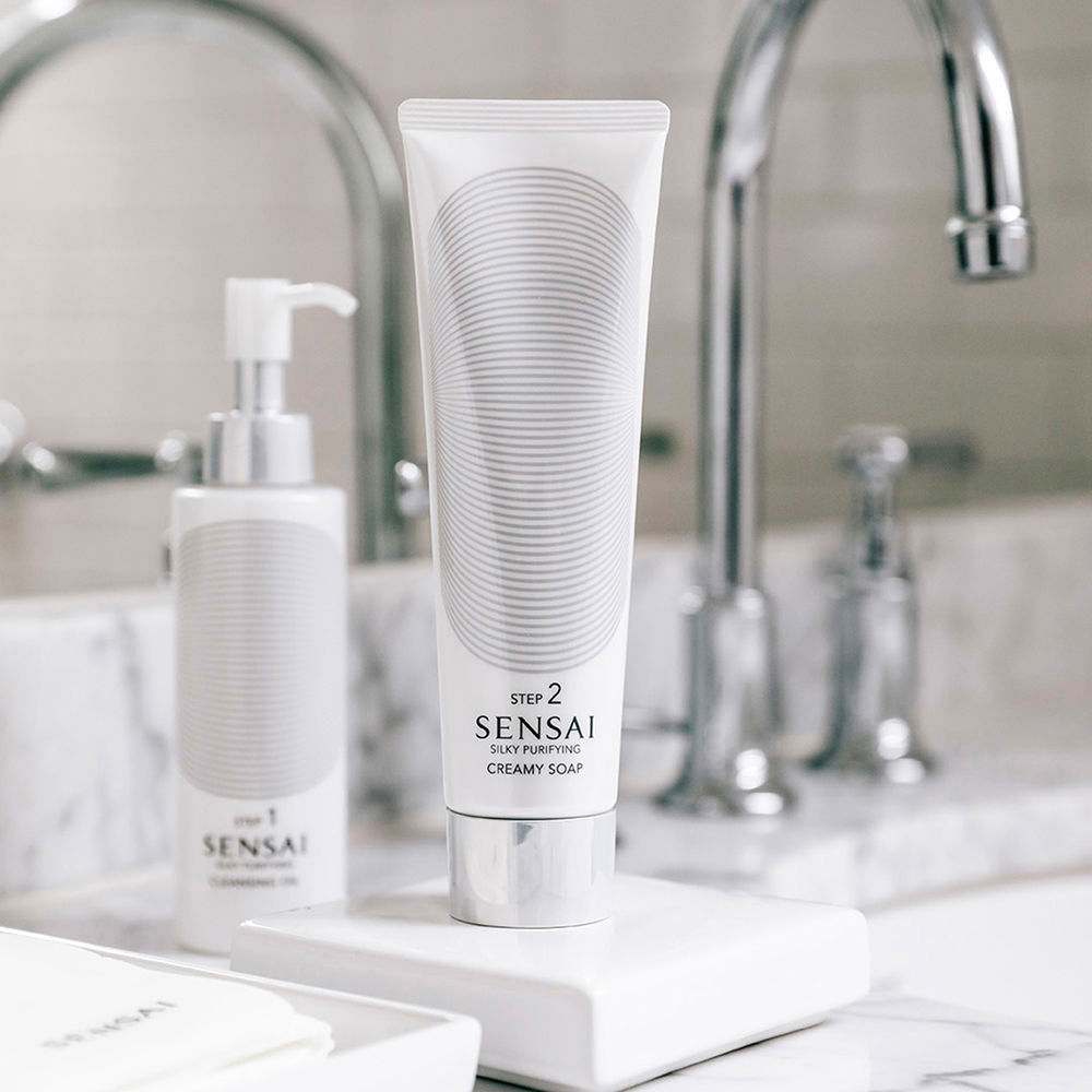 SENSAI THE CREAMY SOAP 125ml 2本セットブラシ付き Sapone cremoso SILKY PURIFYING Gel e saponi Sensai - Perfumes Club