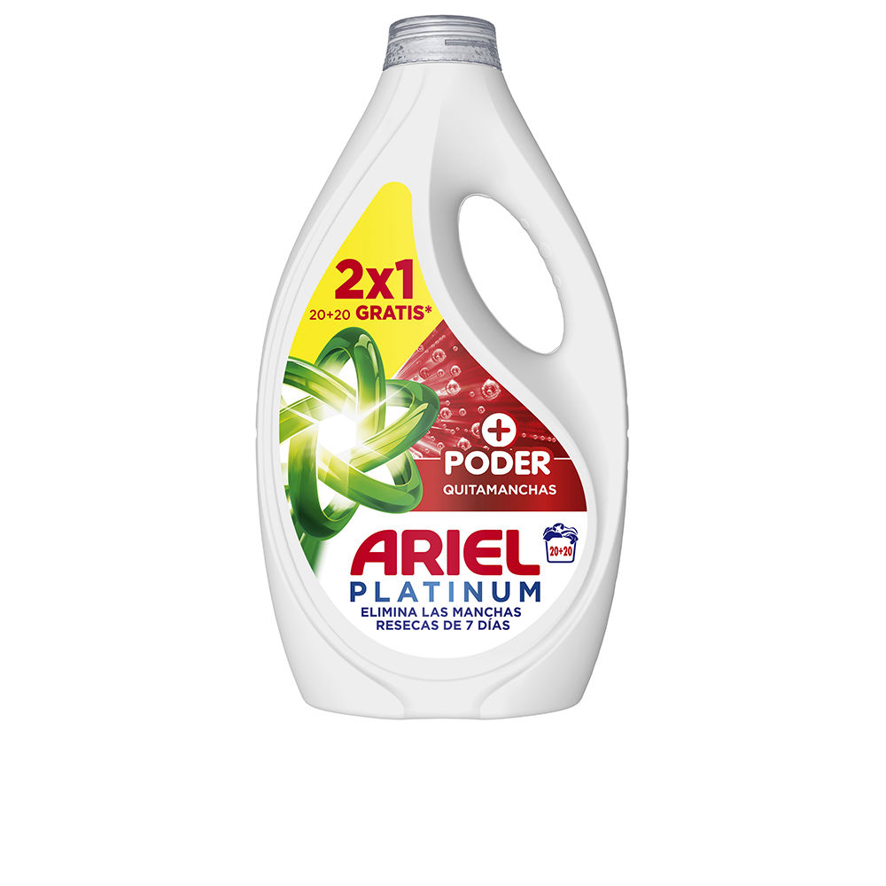 Ariel Platinum Poder Quitamanchas detergente líquido 40 dosis