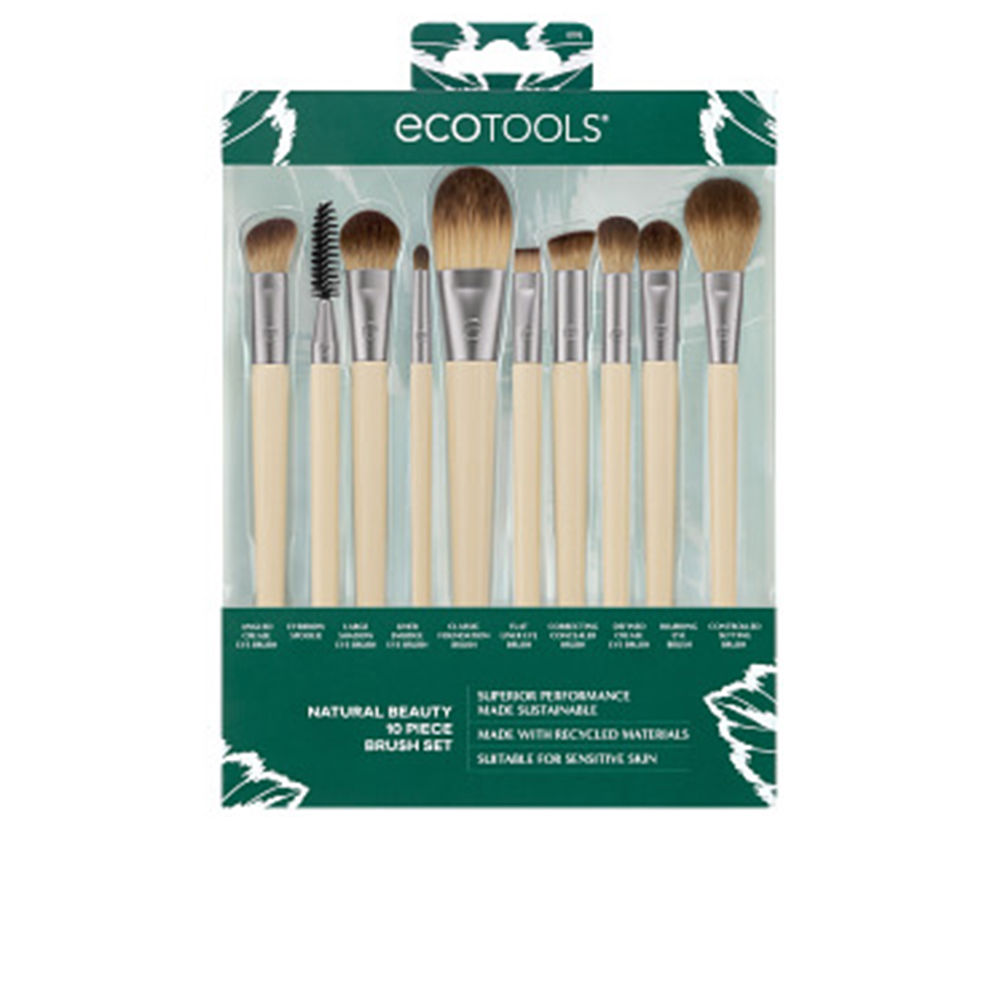Brochas Maquillaje Natural Beauty Estuche 10 pz