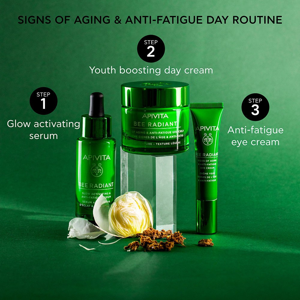 BEE SÉRUM RADIANT LUMINOSITÉ & ANTI-FATIGUE propolis, pivoine blanche et  fruit du dragon Soins du Visage Apivita