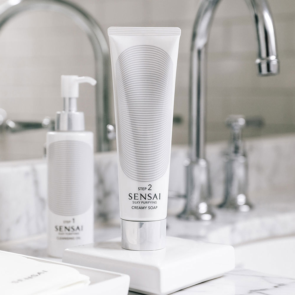 SENSAI THE CREAMY SOAP 125ml 2個セットブラシ付き Sapone cremoso SILKY PURIFYING Gel e saponi Sensai - Perfumes Club