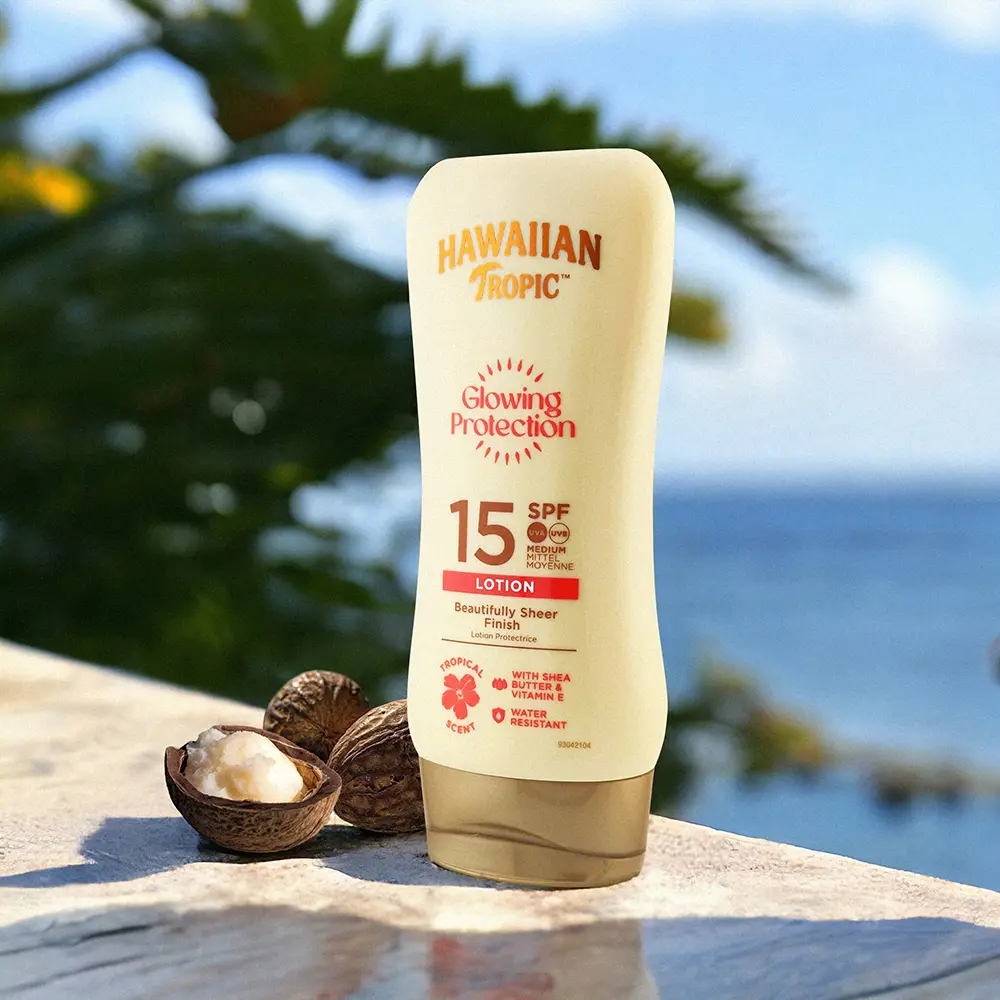 GLOWING PROTECTION ultra radiance sun lotion SPF15、日焼け止め