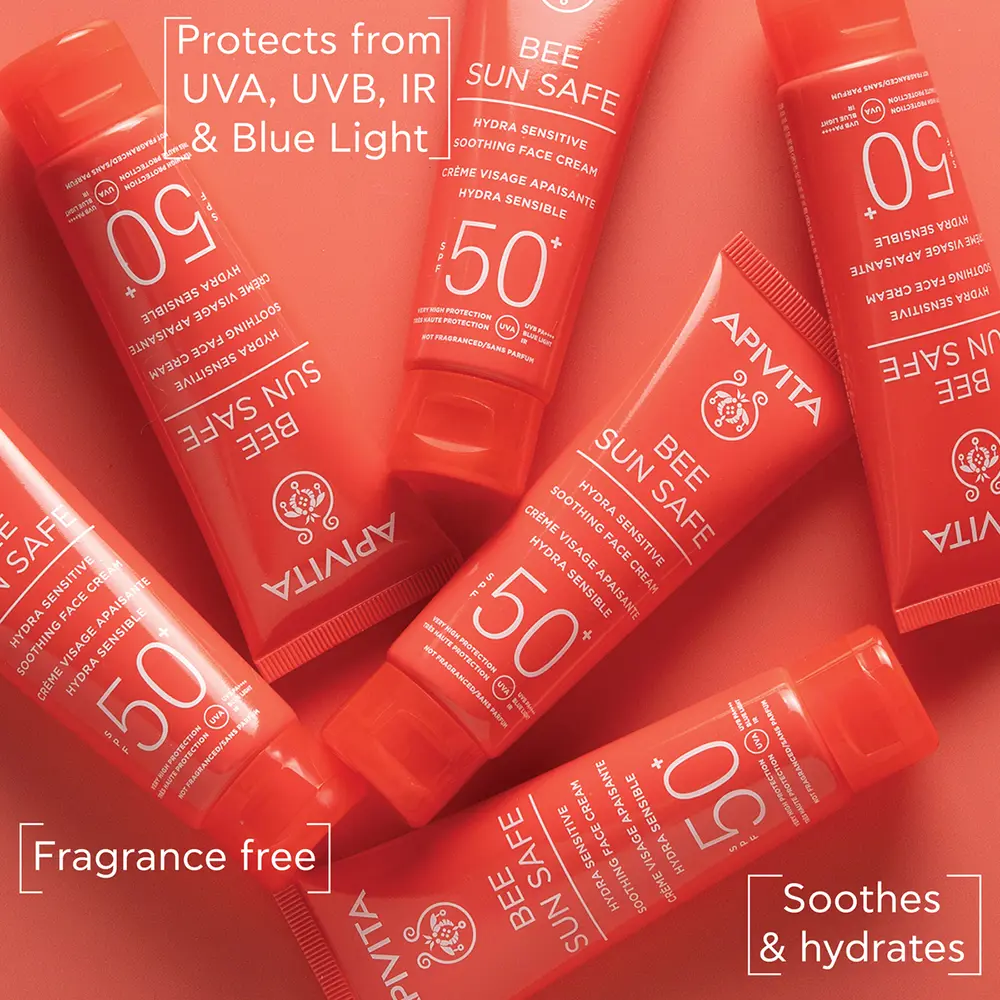 BEE SUN SAFE Hydra Sensitive Soothing Face Cream SPF 50+ Fragrance