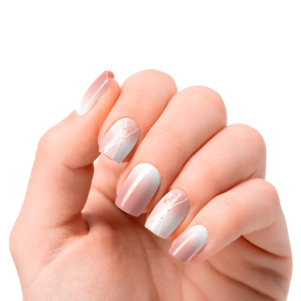 NOOVES Nagel-Gelfolien Lavendel Dream – 20 Stück Inkl. Feile & Orangenstab, Vegan & Langlebig