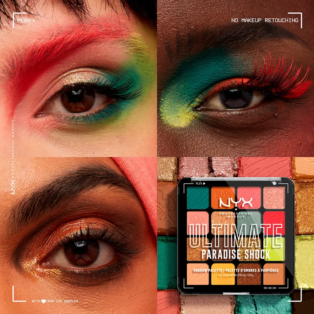 ULTIMATE PARADISE SHOCK eyeshadow palette Nyx Professional