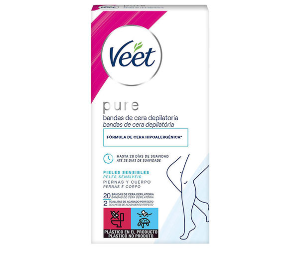 Pure body depilatory wax strips for sensitive skin Waxing Veet