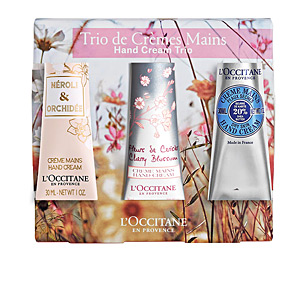 TRÍO FLORAL CREMAS DE MANOS lote 3 pz