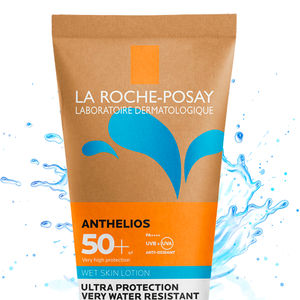 ANTHELIOS PEAU MOUILLÉE TUBE CARTON crème solaire pour le corps, haute protection UV SPF50+