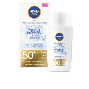 SUN TRIPLE PROTECTION itin lengvas veido skystis SPF50+