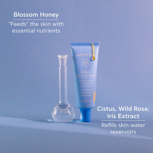 AQUA BEELICIOUS ILLUMINATING MOISTURIZING FLUID CREAM SPF 30 WITH COLOR