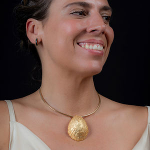 CALOBRA ELASTIC necklace #gold glitter