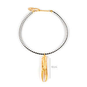 TUENT LUXE BLACK &amp; WHITE necklace #shiny gold