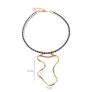 MALAWI necklace #gold glitter