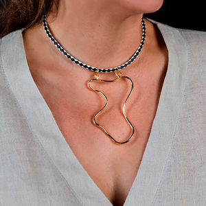 MALAWI necklace #gold glitter