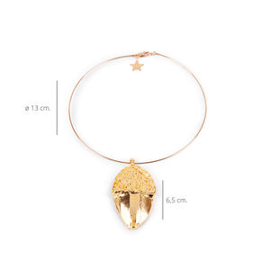 BELLOTA rigid necklace #gold glitter