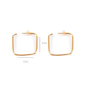 MOORE SQUARE earrings #gold glitter