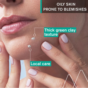 HYSEAC SOS グリーンクレイ、亜鉛、ティーツリー配合のシミ防止ペースト